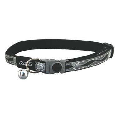 Rogz Night Cat Collar - BLACK OS